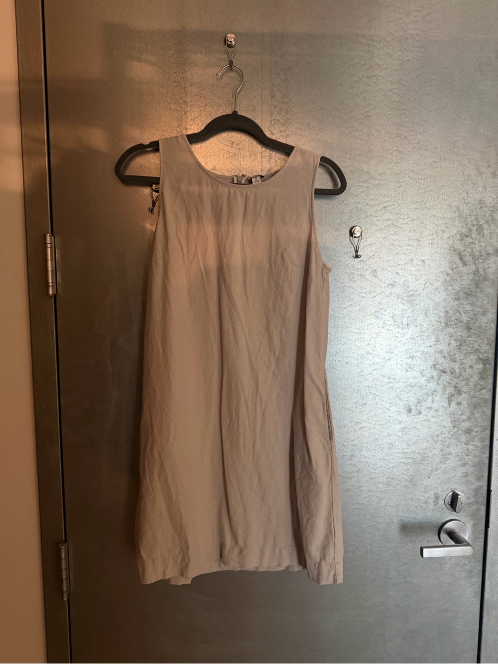 J. Crew Sleeveless Mini Dress in Light Beige